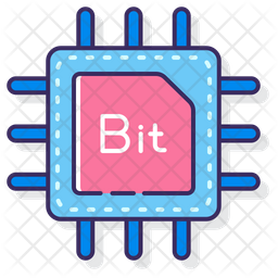 Bit Icon - Download in Colored Outline Style