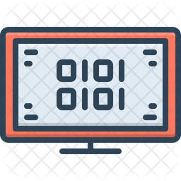 Bit Icon - Download in Colored Outline Style