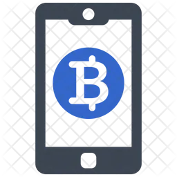 Bit coin on mobile  Icon
