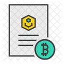 Bitcoin Shopping Document Icon