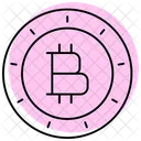 Bitcoin Color Shadow Thinline Icon Icon