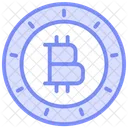 Bitcoin Duotone Line Icon Icon