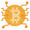 Bitcoin Argent Piece De Monnaie Icône