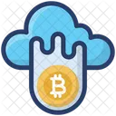 Bitcoin Blockchain Cloud Computing Icon
