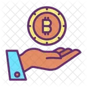 Hand Bitcoin Bitcoin Crypto Icon