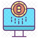 Computer Bitcoin Bitcoin Cryptocurrency Icon