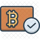 Bitcoin Accepted Crypto Currency Icon