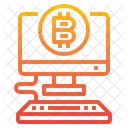 Bitcoin Computer Business Icon