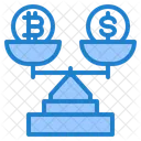 Bitcoin Scale Money Icon