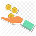 Bitcoin Bitcoins Hand Icon