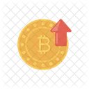 Bitcoin Upload Crypto Icon
