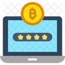 Bitcoin Cryptocurrency Transaction Laptop Icon
