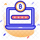 Bitcoin Cryptocurrency Transaction Laptop Icon