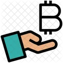 Bitcoin Blockchain Hand Icon