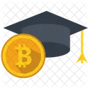 Bitcoin Educacao Escola Ícone