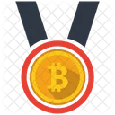 Bitcoin Medalla Moneda Icono