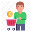 E Commerce Krypto Shopping Bitcoin Kaufen Symbol