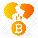 Bitcoin Cryptocurrency Broken Egg Icon