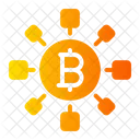 Bitcoin Decentralization Blockchain Icon