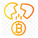 Bitcoin Cryptocurrency Broken Egg Icon
