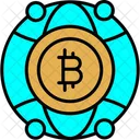 Bitcoin Cryptocurrency Global Icon
