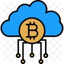Bitcoin Cloud Cryptocurrency Icon
