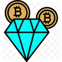 Bitcoin Cryptocurrency Diamond Icon