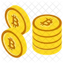 Pilha De Bitcoins Bitcoins Pilha De Bitcoins Ícone