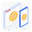 Bitcoin Payment Mobile Icon