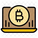 Bitcoin Laptop Cryptocurrency Icon