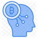 Bitcoin Mind Cryptocurrency Icon