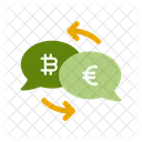 Bitcoin A Euro Cambio De Moneda Moneda Icono