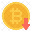 Bitcoin-Abnahme  Symbol