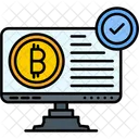 Bitcoin Accepte Paiement Commercant Icône