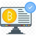 Bitcoin Accepte Paiement Commercant Icône