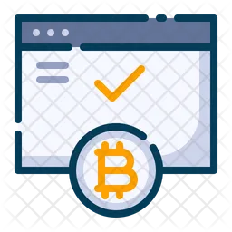 Bitcoin accepted  Icon