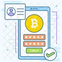 Electronic Cash Online Bitcoin Online Cryptocurrency Icon