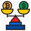 Bitcoin Scale Money Icon
