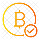 Bitcoin Aceptado Dinero Digital Criptomoneda Icono