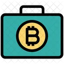 Bitcoin-Aktentasche  Symbol