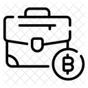 Bitcoin-Aktentasche  Symbol
