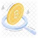Bitcoin Analysis Cryptocurrency Crypto Icône