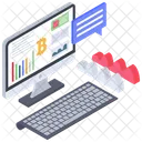 Bitcoin Analytics Business Analytics Online Business Icon