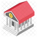 Bitcoin And Bank  Icon