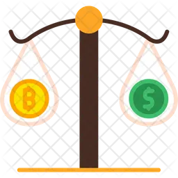 Bitcoin And Dollar Balance  Icon