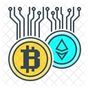 Bitcoin And Ethereum  Icon
