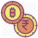Rupees Bitcoin Bitcoin And Rupees Rupee Icon