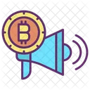 Marketing Announcement Bitcoin Announcement Bitcoin Marketing Icon