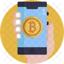 Bitcoin Mobile App Blockchain Icon
