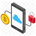 Bitcoin Application Bitcoin Encryption Cryptocurrency Encryption Icon